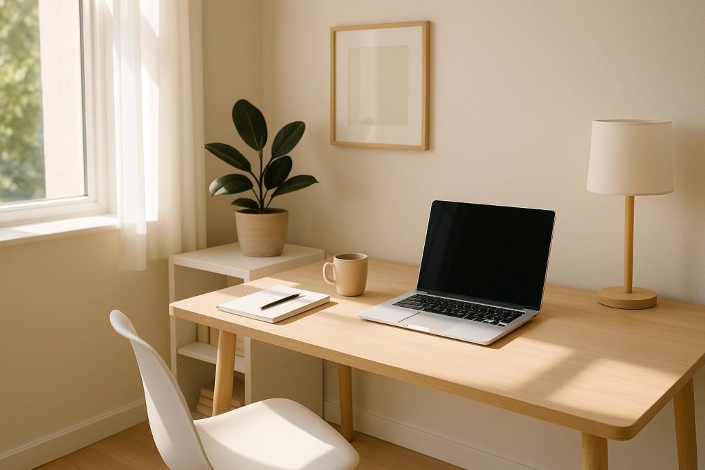 Modern desk setup illustrating essential pages for smart websites.