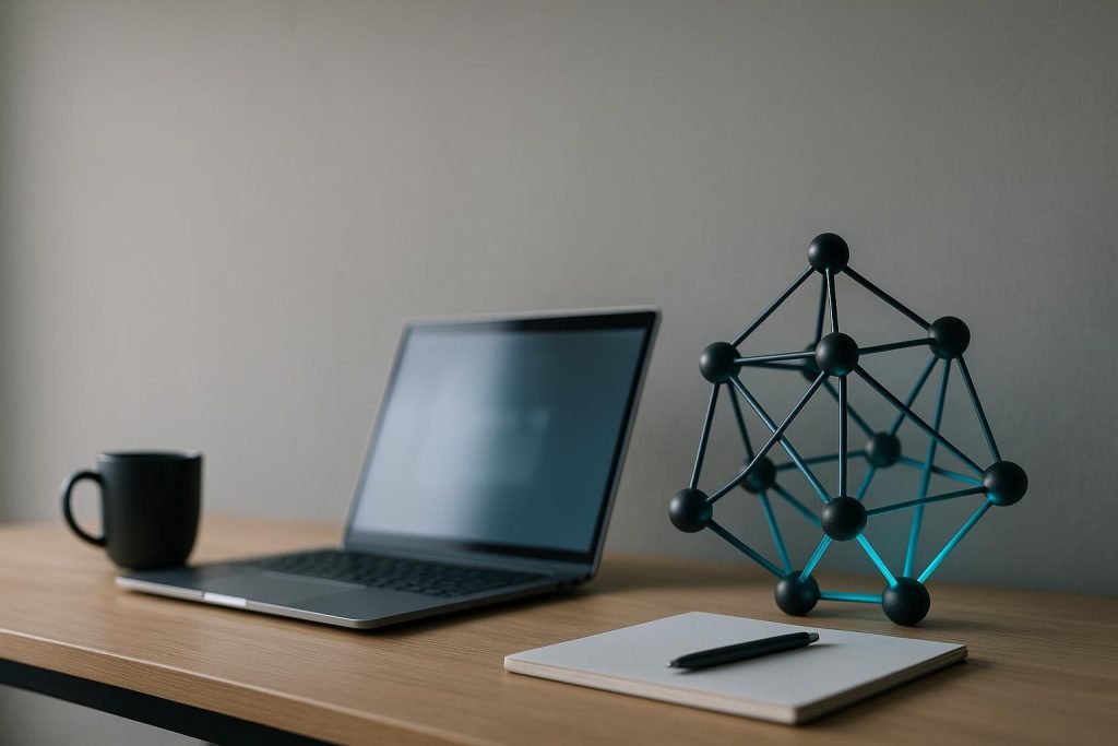 Abstract technology workspace illustrating the difference between Model Context Protocol and API